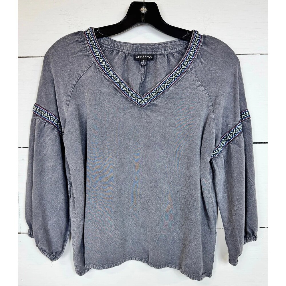 Style Envy 3/4 Sleeve Blouse Women's Size Small